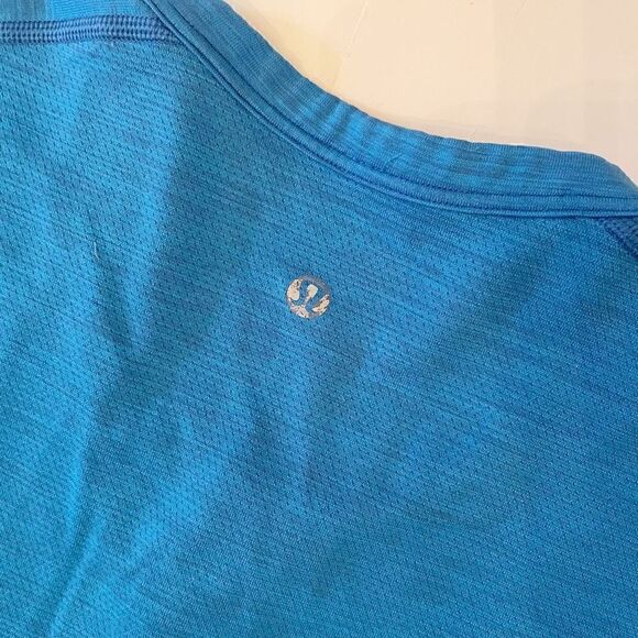 Lululemon 5 Year Basic Long Sleeve Henley Heathered Pewter Blue XL - Picture 6 of 6